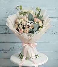 Букет цветов из:  Розы и Лизиантусы в Жабкино
