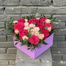 Цветочная композиция из Розы в коробке #REPLACE_PRED# Жабкино