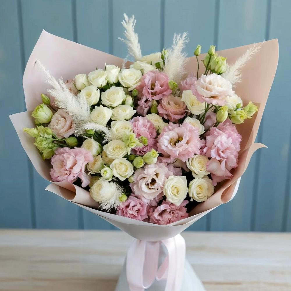 Букет цветов из: Альстромерии и Розы в Жабкино