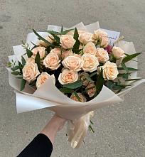 Букет Кремовые розы Латте в Жабкино