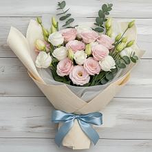 Букет цветов из:  Лизиантусы в Жабкино