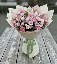 Букет цветов из:  Розы и Хризантемы в Жабкино