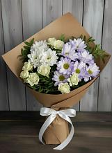 Букет цветов из:  Хризантемы и Розы в Жабкино