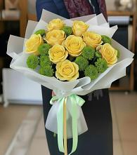 Букет цветов из:  Хризантемы и Розы #REPLACE_PRED# Жабкино