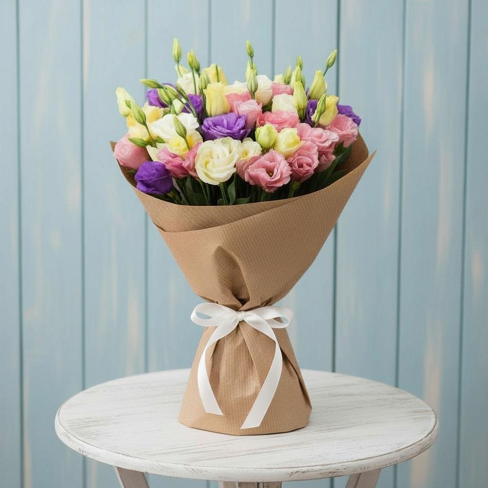 Букет цветов из: Лизиантусы в Жабкино