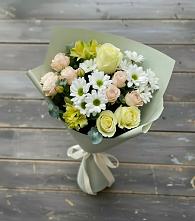 Букет цветов из:  Альстромерии, Розы и Хризантемы в Жабкино