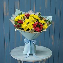 Букет цветов из:  Альстромерии и Хризантемы в Жабкино