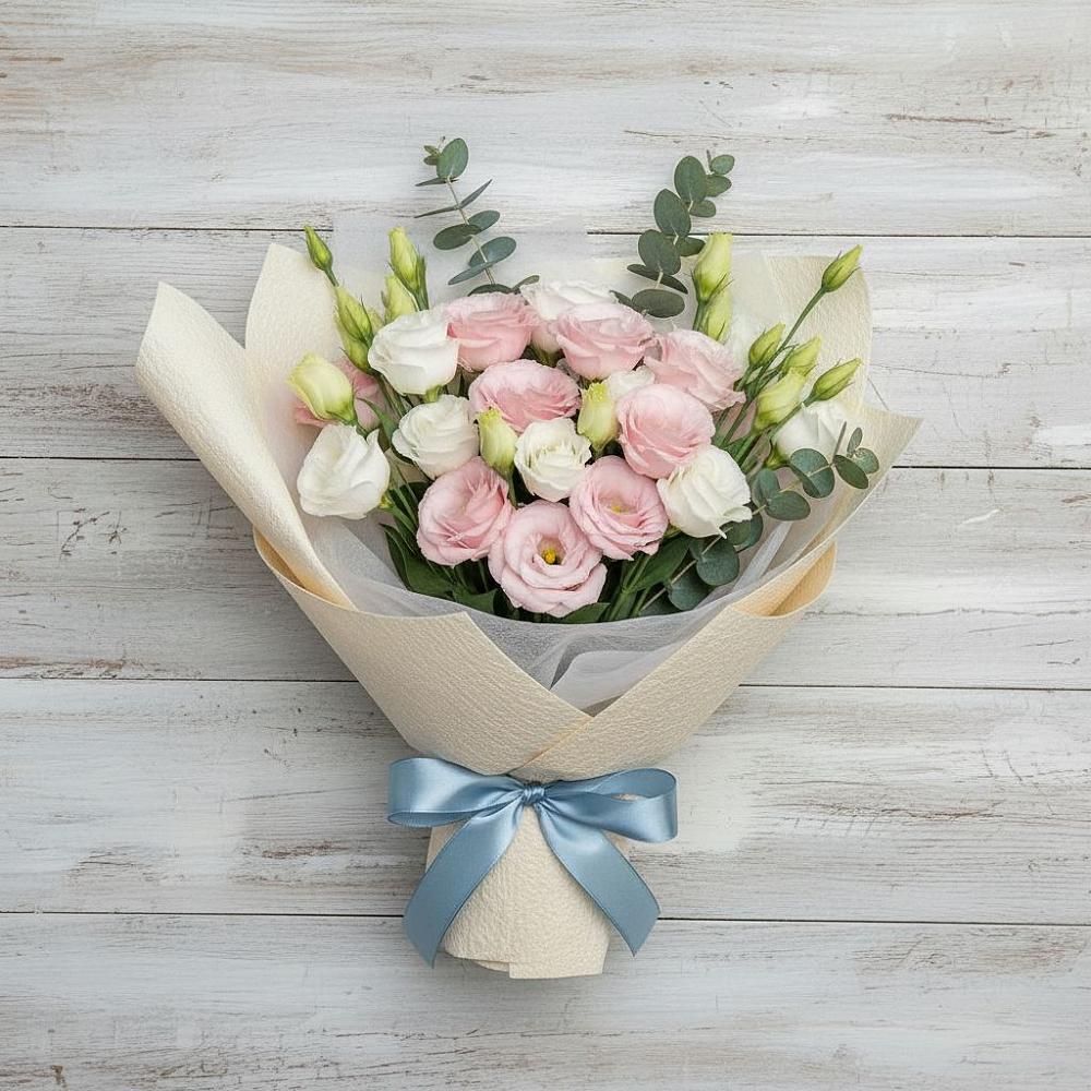 Букет цветов из: Лизиантусы в Жабкино